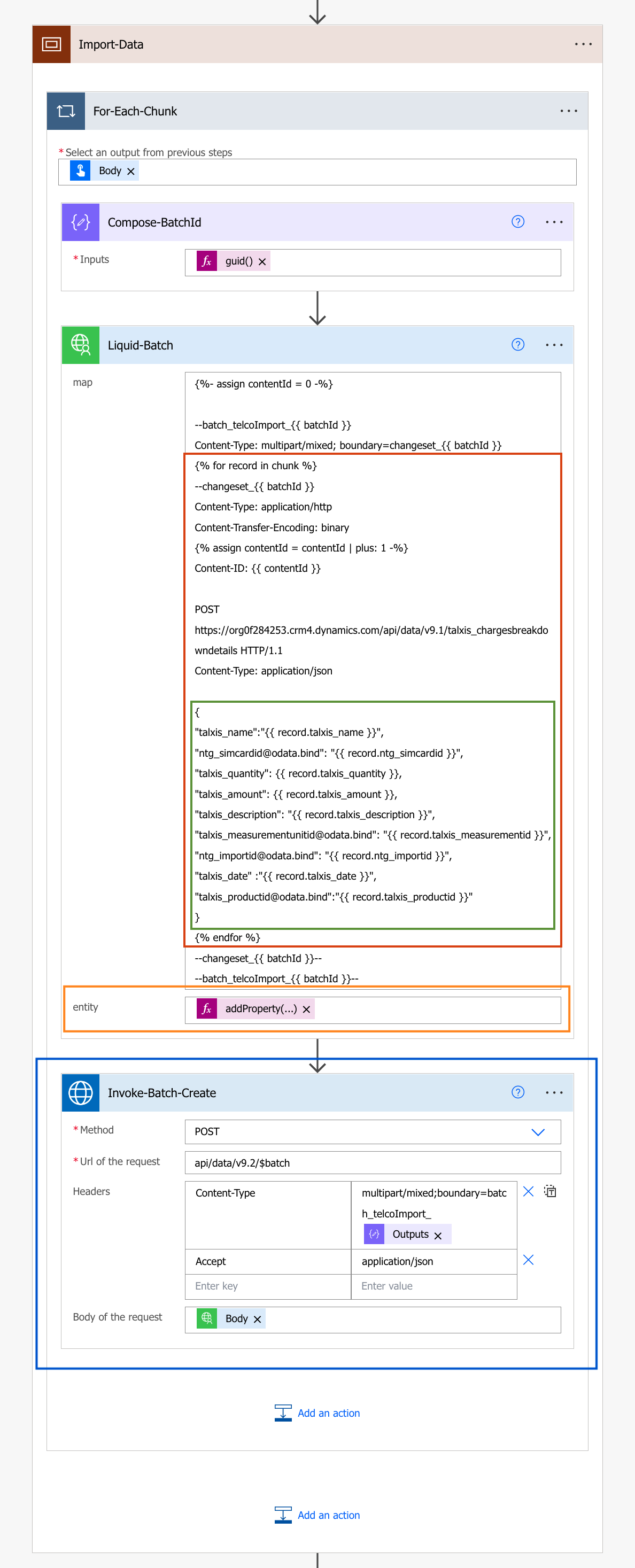 Dataverse Batch Request in Power Automate